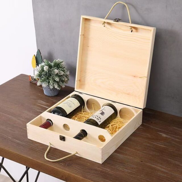 Custom Wine Gift Wooden Wine Box for Premium Bottles