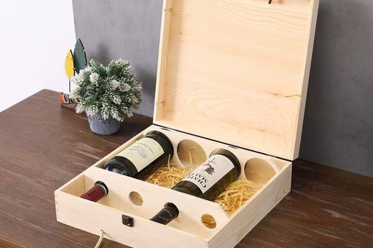 Custom Wooden Wine Box for Wine Gift Packaging (3) Custom Wine Gift Wooden Wine Box for Premium Bottles
