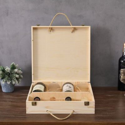 Custom Wine Gift Wooden Wine Box for Premium Bottles
