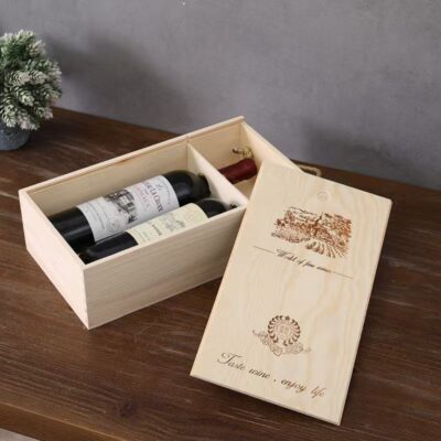 Custom Wine Gift Wooden Wine Box for Premium Bottles