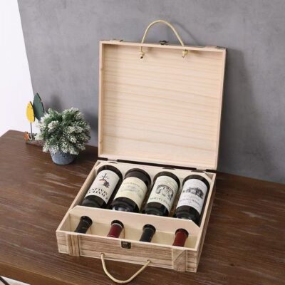 Custom Wine Gift Wooden Wine Box for Premium Bottles
