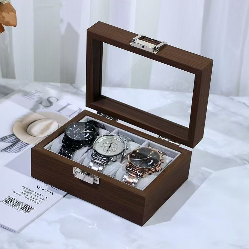 Luxury Transparent Wooden Watch Display Box