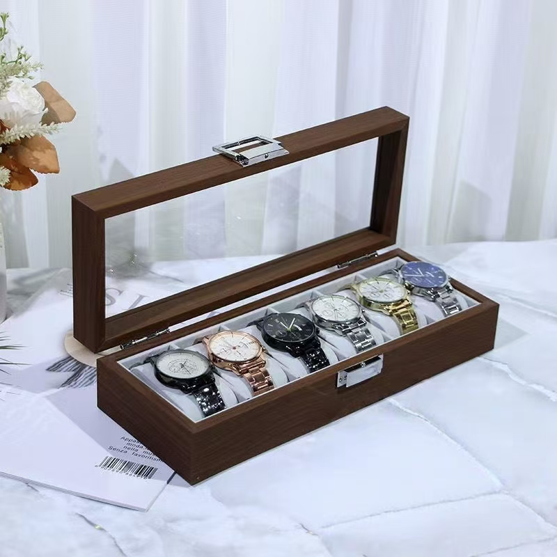 Luxury Transparent Wooden Watch Display Box
