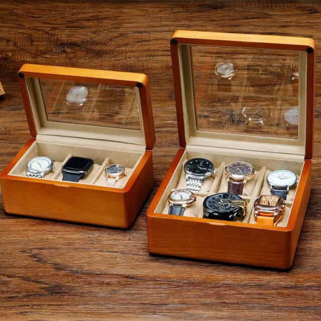 Custom Solid Wood Vintage Wooden Watch Box
