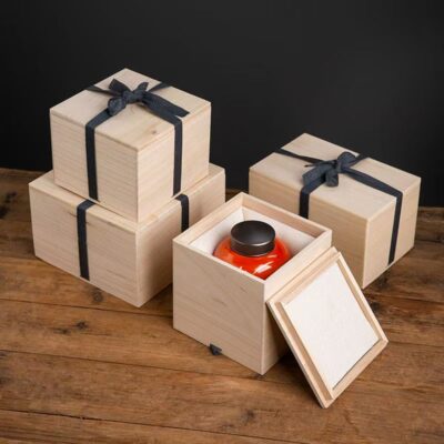 Custom Wooden Gift Box for Teacup and Teaware Storage