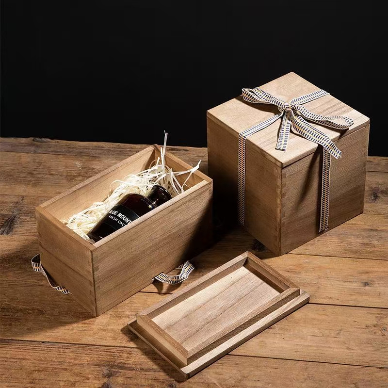 Custom Vintage Wooden Birthday Gift Box Supplier