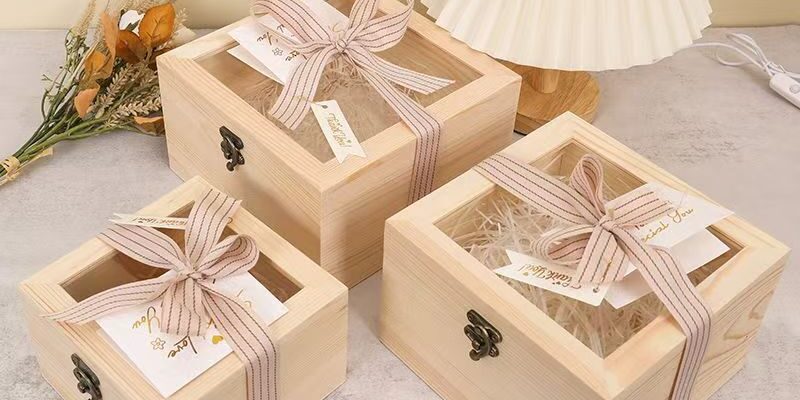 Custom Large Luxury Wooden Birthday Gift Box