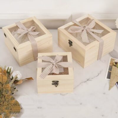 Custom Large Luxury Wooden Birthday Gift Box