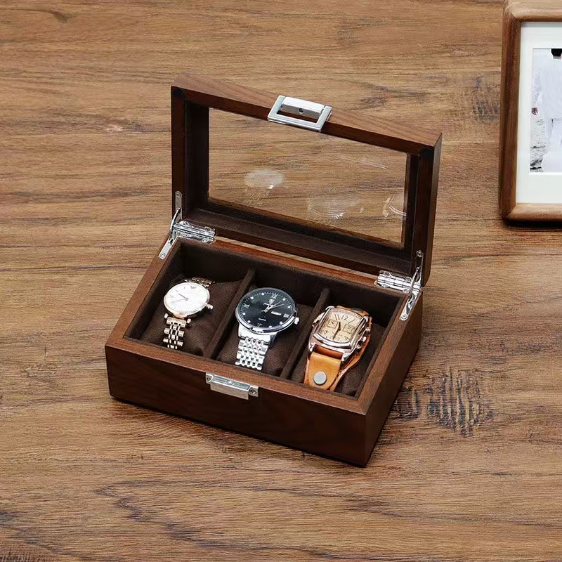 Custom Vintage Wooden Watch Box for Home Display
