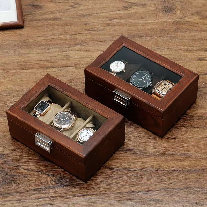 Custom Vintage Wooden Watch Box for Home Display