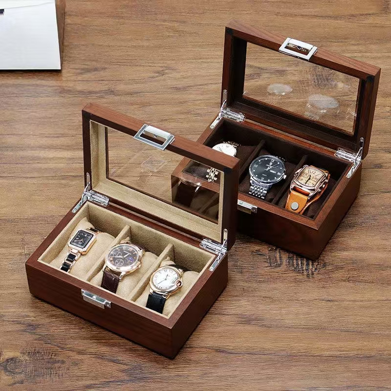 Custom Vintage Wooden Watch Box for Home Display