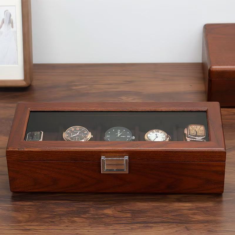 Custom Vintage Wooden Watch Box for Home Display