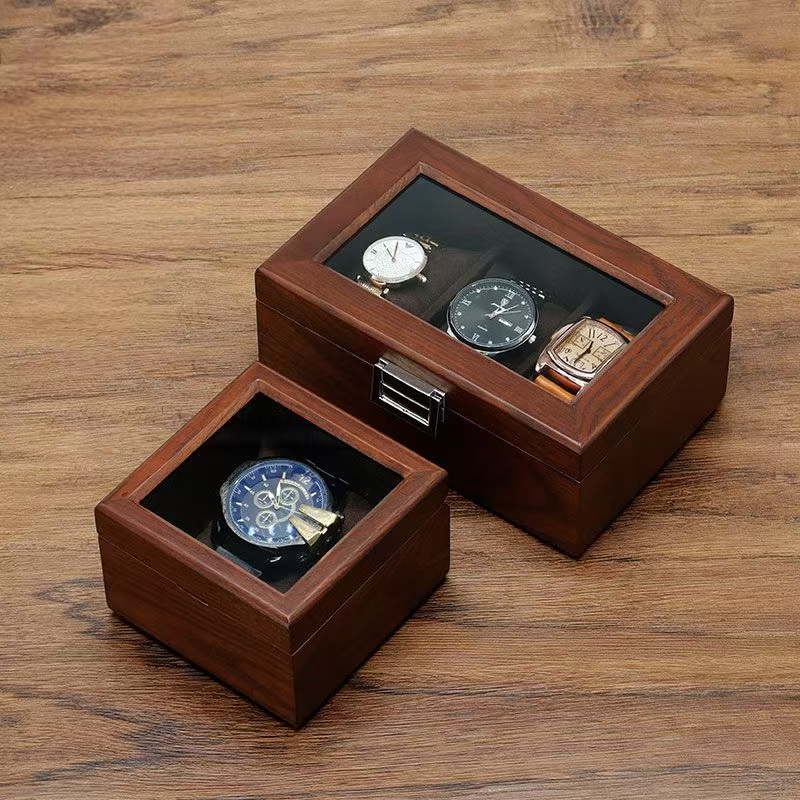 Custom Vintage Wooden Watch Box for Home Display