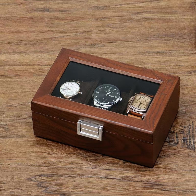 Custom Vintage Wooden Watch Box for Home Display