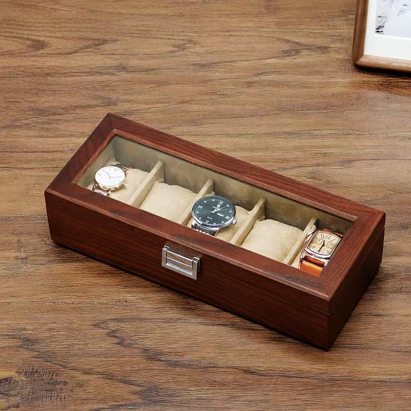Custom Vintage Wooden Watch Box for Home Display