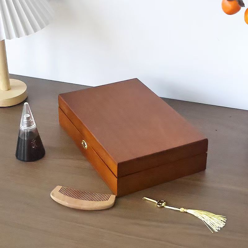Custom Vintage Wooden Jewelry Box for Wedding Gift