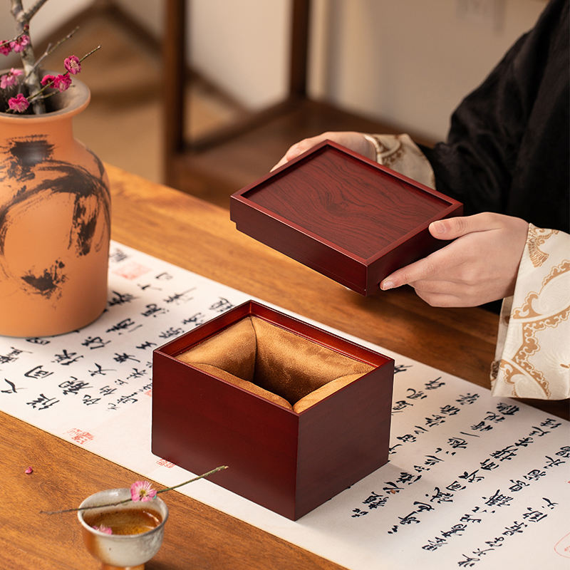 Vintage MDF Wooden Box for Porcelain and Jewelry Packaging