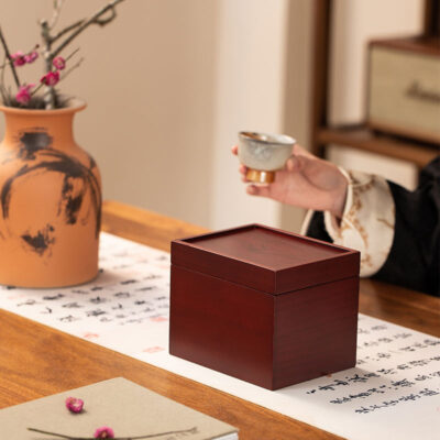 Vintage MDF Wooden Box for Porcelain and Jewelry Packaging