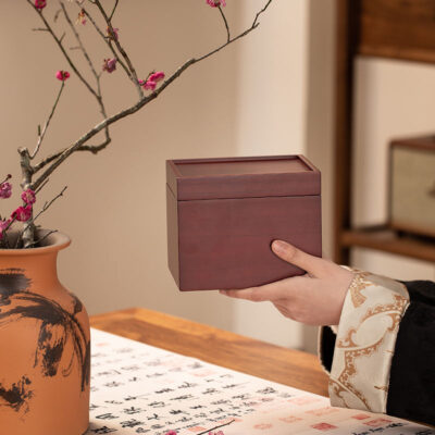 Vintage MDF Wooden Box for Porcelain and Jewelry Packaging