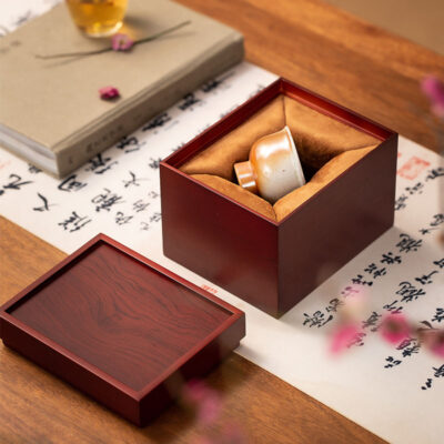 Vintage MDF Wooden Box for Porcelain and Jewelry Packaging