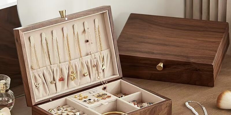 Vintage Luxury Wooden Jewelry Box for Elegant Storage