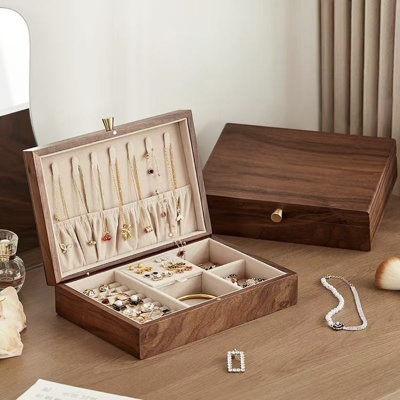 Vintage Luxury Wooden Jewelry Box for Elegant Storage
