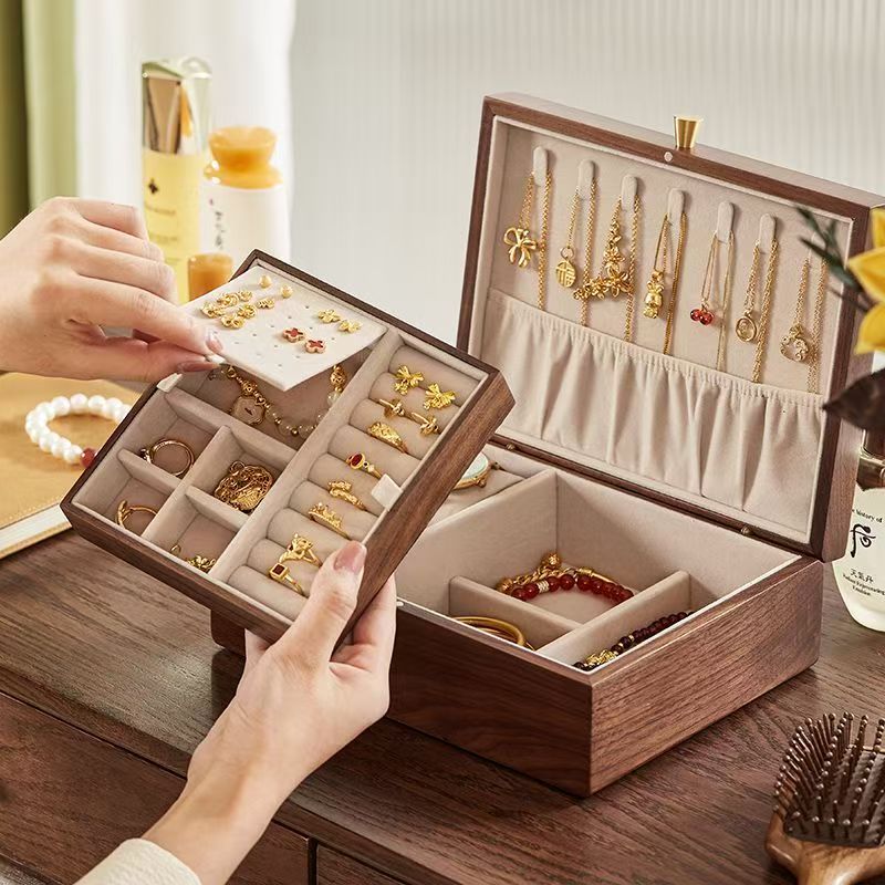 Vintage Luxury Wooden Jewelry Box for Elegant Storage