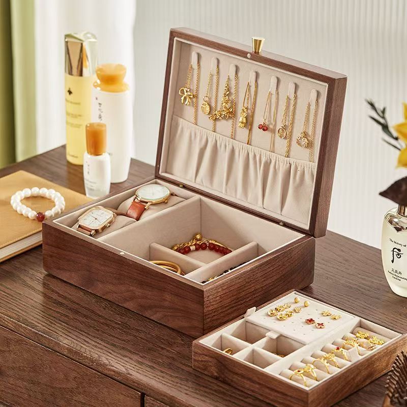 Vintage Luxury Wooden Jewelry Box for Elegant Storage