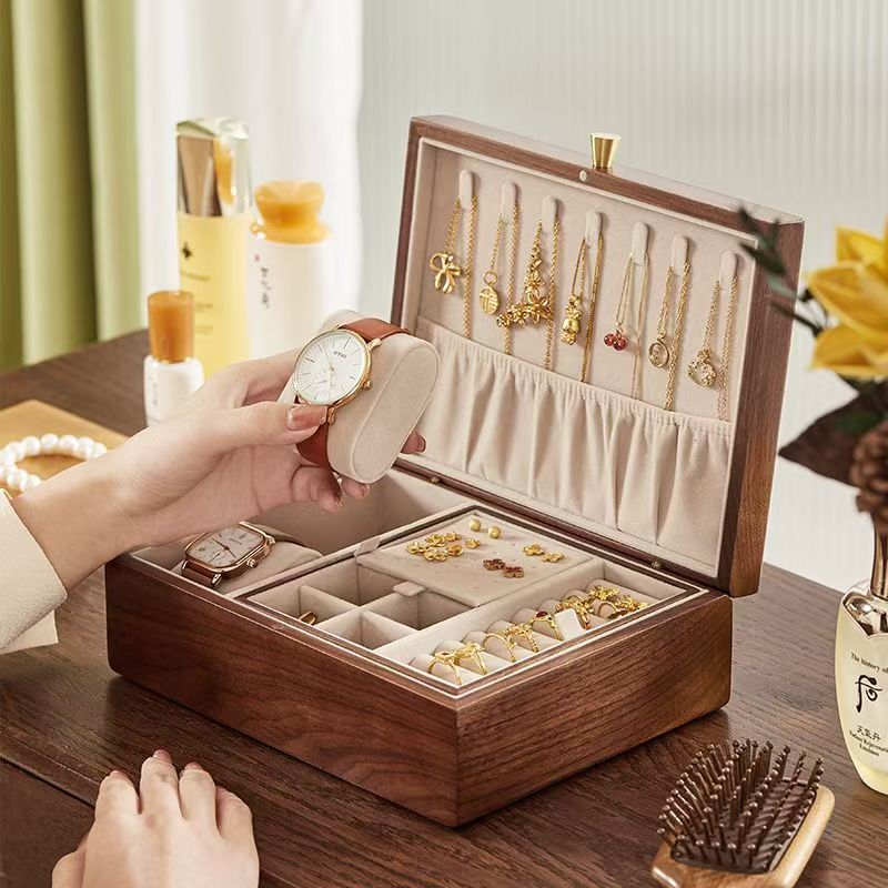 Vintage Luxury Wooden Jewelry Box for Elegant Storage