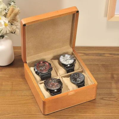 Custom Vintage Wooden Watch Box for Home Storage
