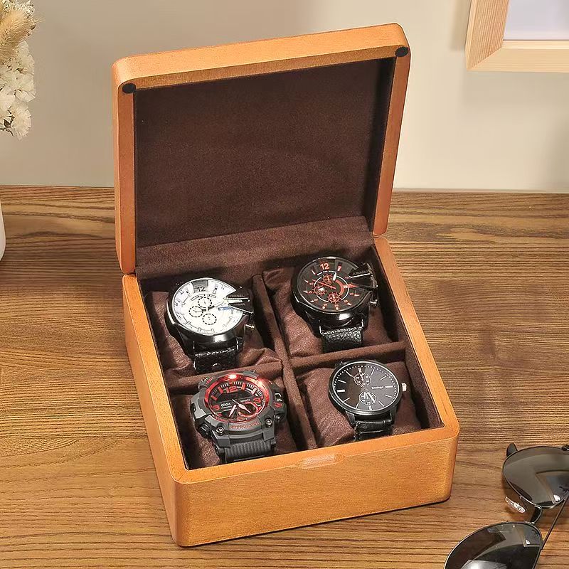 Custom Vintage Wooden Watch Box for Home Storage