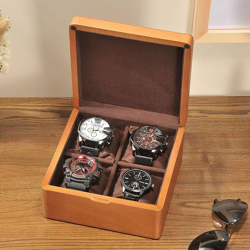 Custom Vintage Wooden Watch Box for Home Storage