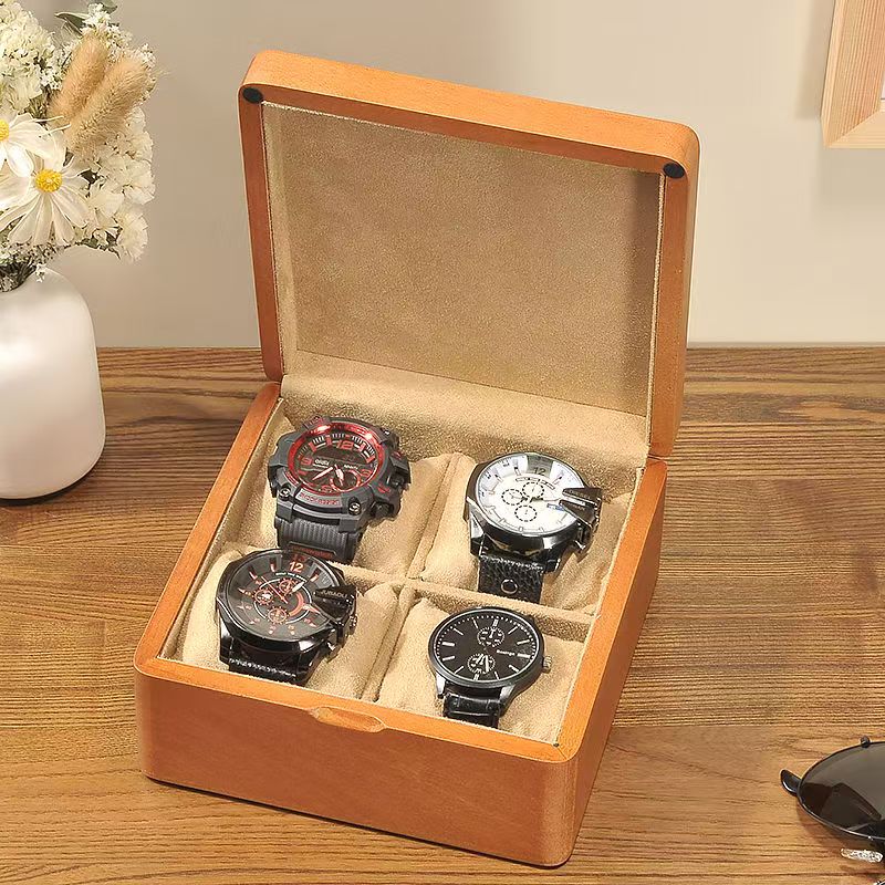 Custom Vintage Wooden Watch Box for Home Storage