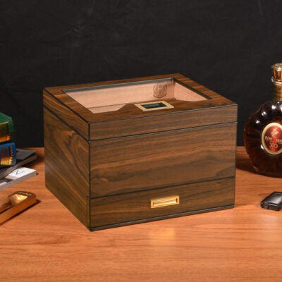 Large Capacity Classic Wooden Cigar Boxes for Storage