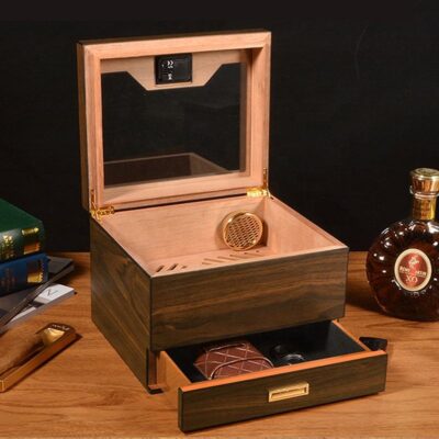 Large Capacity Classic Wooden Cigar Boxes for Storage