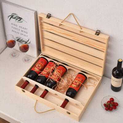 Personalized Luxury Wooden Wine Boxes with Custom Design