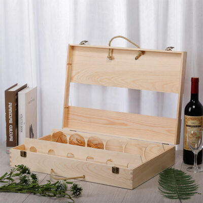 Personalized Luxury Wooden Wine Boxes with Custom Design