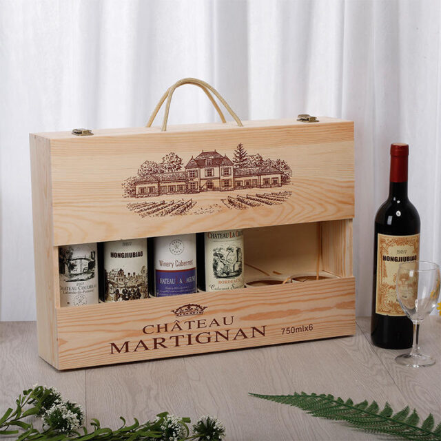 Personalized Luxury Wooden Wine Boxes with Custom Design