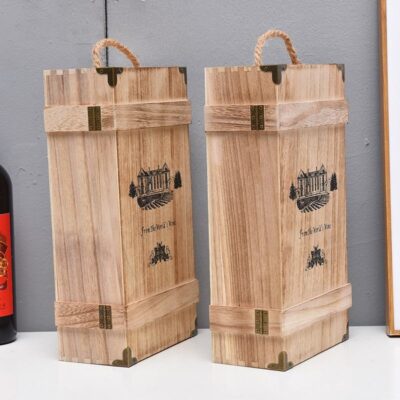 Double Bottle Wooden Wine Boxes for Gift Packaging