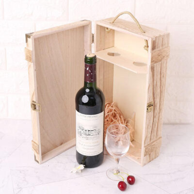 Double Bottle Wooden Wine Boxes for Gift Packaging