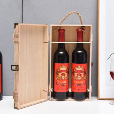 Double Bottle Wooden Wine Boxes for Gift Packaging