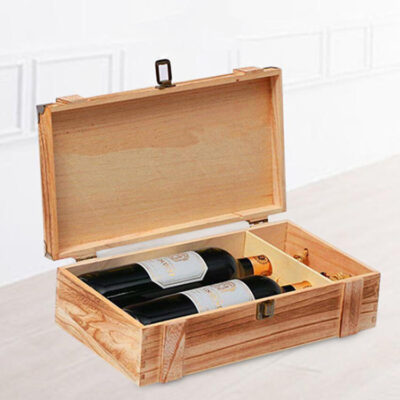 Double Bottle Wooden Wine Boxes for Gift Packaging