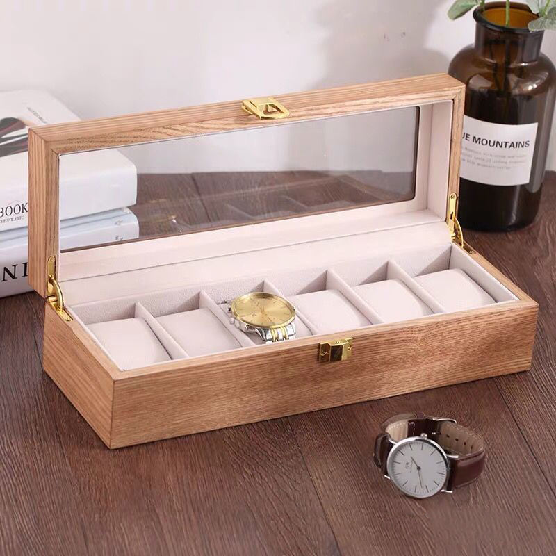 Vintage Wooden Watch Boxes with Display Window