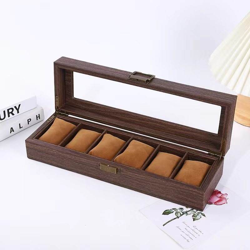 Vintage Wooden Watch Boxes with Display Window