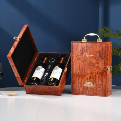 Luxury Vintage Wooden Wine Boxes for Gift Packaging