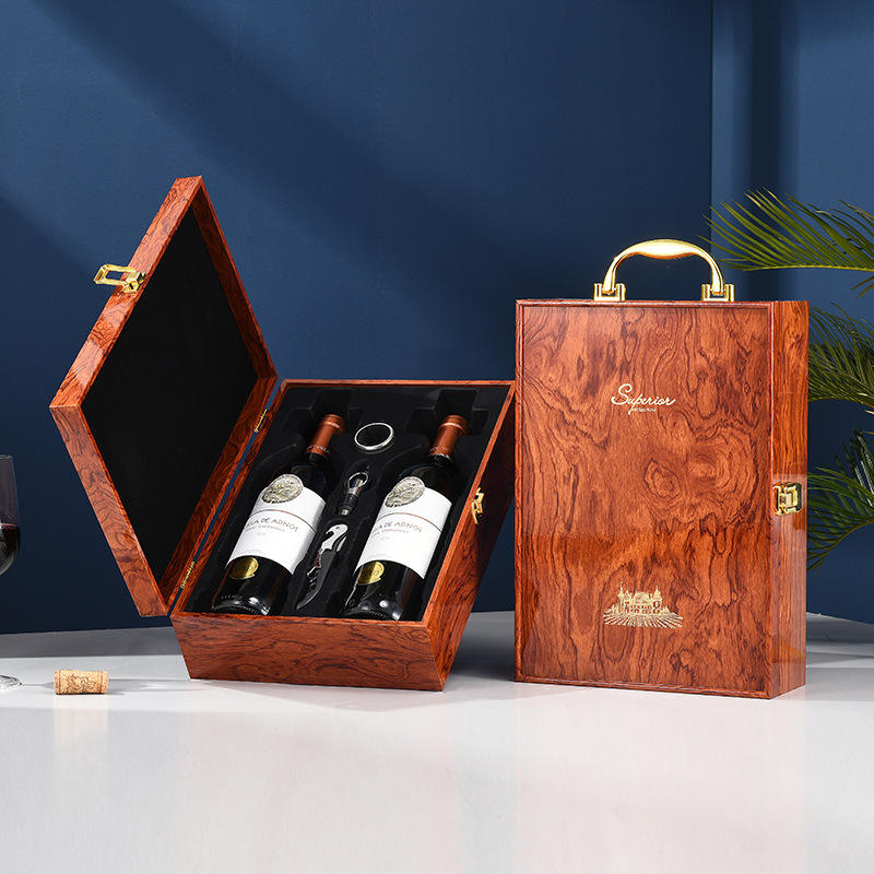 Luxury Vintage Wooden Wine Boxes for Gift Packaging