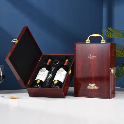 Luxury Vintage Wooden Wine Boxes for Gift Packaging