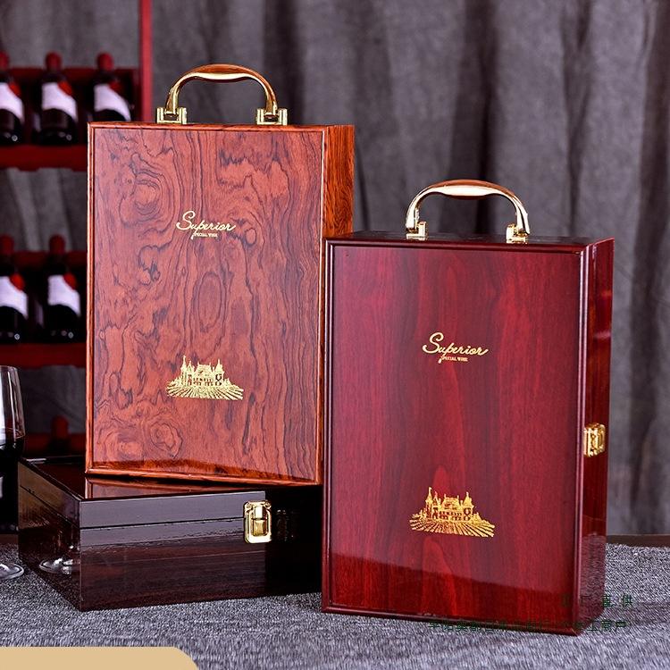 Luxury Vintage Wooden Wine Boxes for Gift Packaging