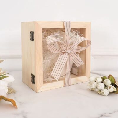 Luxury Flip-Lid Wooden Gift Boxes for Birthday and Graduation Gifts