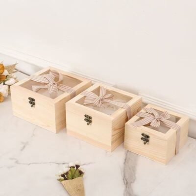 Luxury Flip-Lid Wooden Gift Boxes for Birthday and Graduation Gifts
